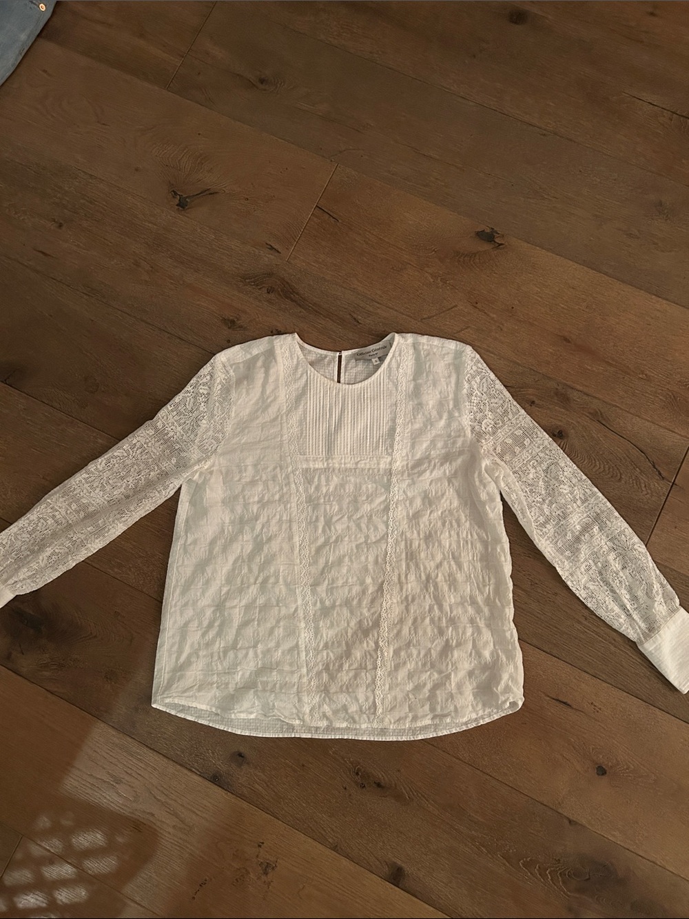 Officine Generale White Cotton Long-Sleeve Blouse